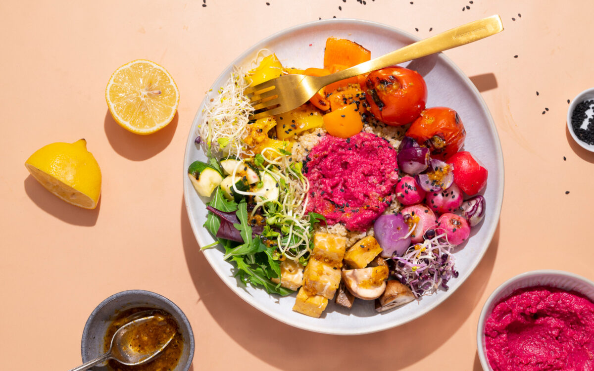 Rezept GrillGemüseBowl mit Tempeh und Quinoa Mein Tag Der